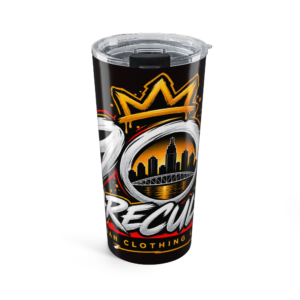 20oz Urban Crown Tumbler — Skyline Graphic Travel Mug